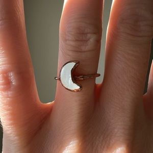 Genuine opal ring rose gold size 5